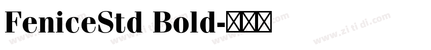 FeniceStd Bold字体转换 FeniceStd Bold字体转换